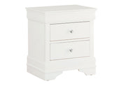 Pompei Metallic White Nightstand - POMPEI-METALLIC WHITE-NS-N