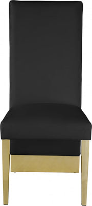 Porsha Vegan Leather Upholstered Dining Chair in Black, Set of 2 - 749Black-C