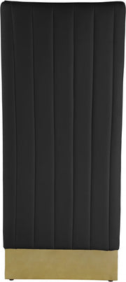 Porsha Vegan Leather Upholstered Dining Chair in Black, Set of 2 - 749Black-C