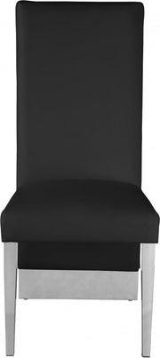 Porsha Vegan Leather Upholstered Dining Chair in Black, Set of 2 - 750Black-C