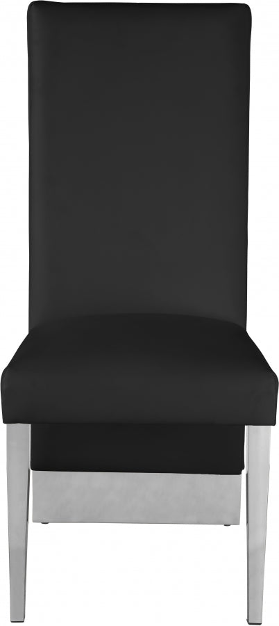 Porsha Vegan Leather Upholstered Dining Chair in Black, Set of 2 - 750Black-C