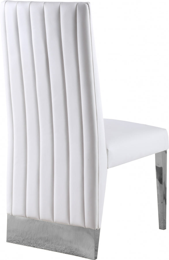 Porsha Vegan Leather Upholstered Dining Chair in White, Set of 2 - 750White-C