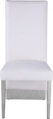 Porsha Vegan Leather Upholstered Dining Chair in White, Set of 2 - 750White-C
