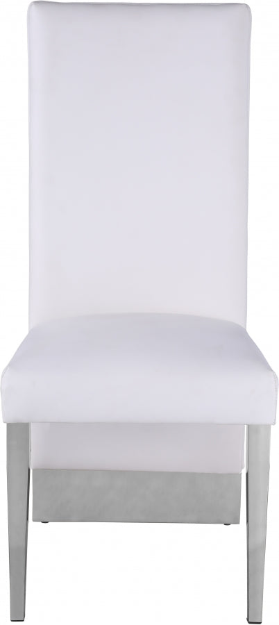 Porsha Vegan Leather Upholstered Dining Chair in White, Set of 2 - 750White-C