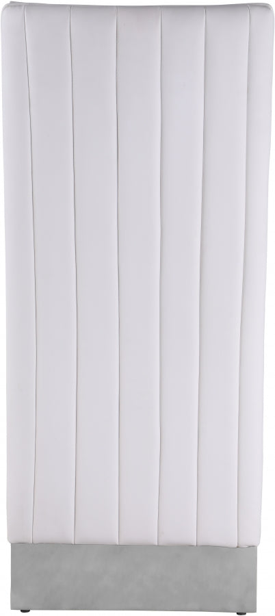 Porsha Vegan Leather Upholstered Dining Chair in White, Set of 2 - 750White-C