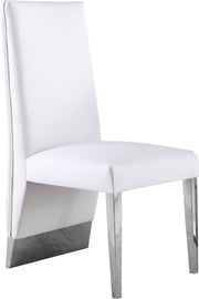 Porsha Vegan Leather Upholstered Dining Chair in White, Set of 2 - 750White-C
