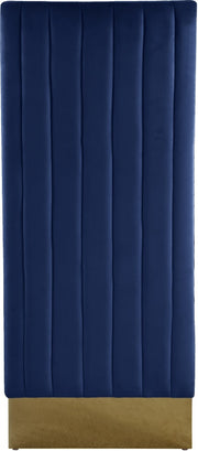 Porsha Velvet Upholstered Dining Chair in Blue, Set of 2 - 755Navy-C