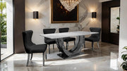 Portanova Chrome Dining Table - FM33003SV-T-TABLE