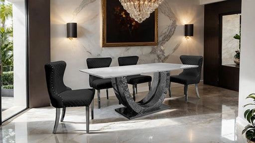 Portanova Chrome Dining Table - FM33003SV-T-TABLE