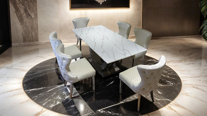 Portanova Chrome Dining Table - FM33003SV-T-TABLE