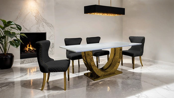 Portanova Gold Dining Table - FM33003GD-T-TABLE