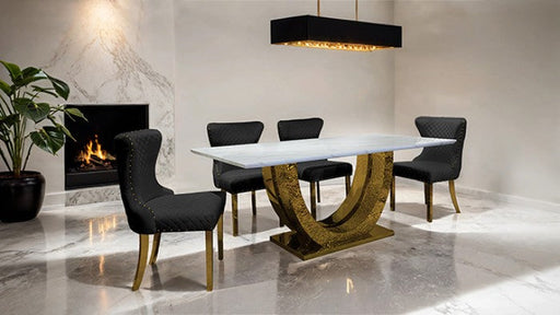Portanova Gold Dining Table - FM33003GD-T-TABLE