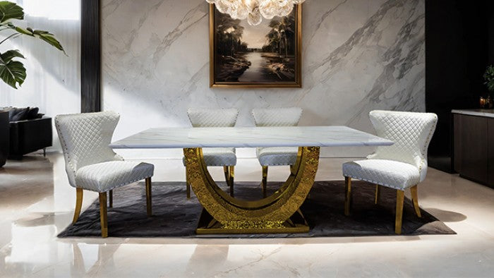 Portanova Gold Dining Table - FM33003GD-T-TABLE