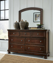 Porter Queen Panel Bed, Dresser, Mirror and 2 Nightstands - B697B52