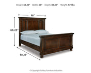 Porter Queen Panel Bed, Dresser, Mirror and 2 Nightstands - B697B52