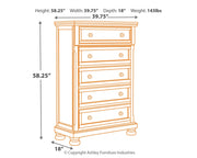 Porter Queen Panel Bed with Mirrored Dresser and Chest in Rustic Brown - PKG006288