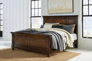 Porter Queen Panel Bed with Mirrored Dresser in Rustic Brown - PKG000520
