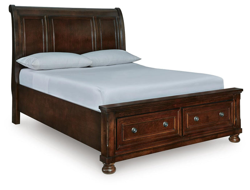 Porter Queen Sleigh Storage Bed, Dresser and Mirror - B697B53