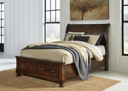 Porter Queen Sleigh Storage Bed, Dresser and Mirror - B697B53