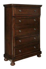 Porter Rustic Brown Footboard Storage Sleigh Platform Bedroom Set - Gate FurnitureBedroom Set