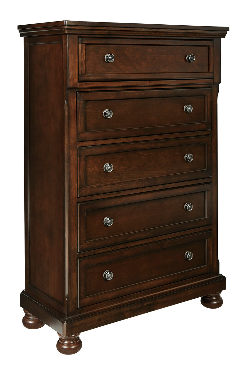 Porter Rustic Brown Footboard Storage Sleigh Platform Bedroom Set - Gate FurnitureBedroom Set