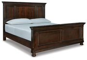 Porter Rustic Brown King Panel Bed, Chest and 2 Nightstands - B697B31