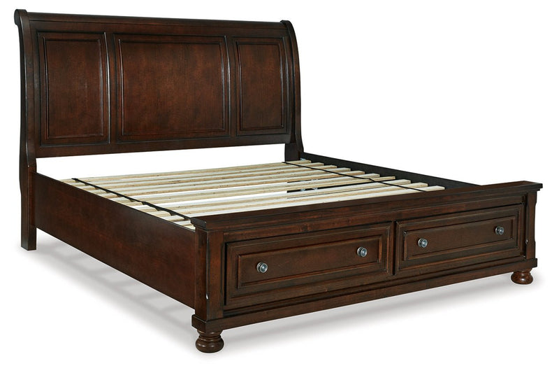 Porter Rustic Brown King Sleigh Bed - Gate FurnitureKing Bed