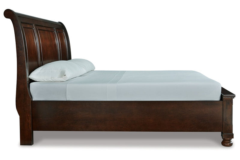 Porter Rustic Brown King Sleigh Bed - Gate FurnitureKing Bed