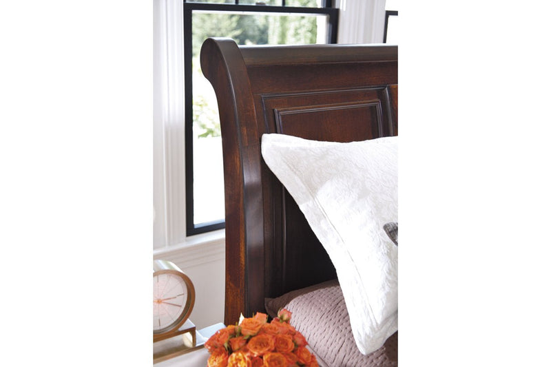 Porter Rustic Brown King Sleigh Bed - Gate FurnitureKing Bed