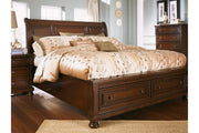 Porter Rustic Brown King Sleigh Bed - Gate FurnitureKing Bed