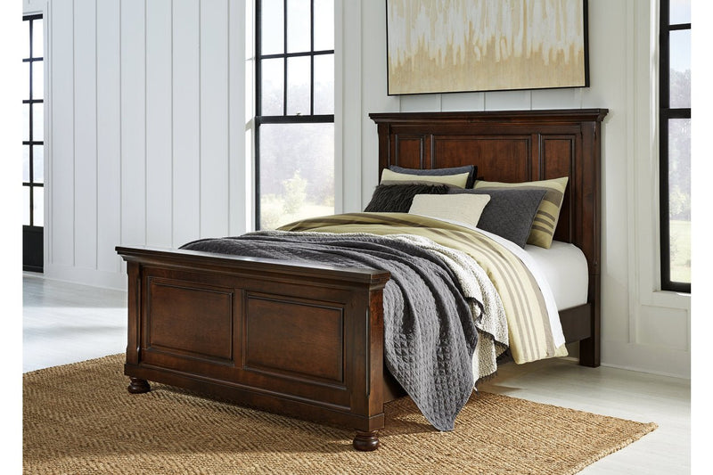 Porter Rustic Brown Queen Panel Bed - Gate FurnitureQueen Bed