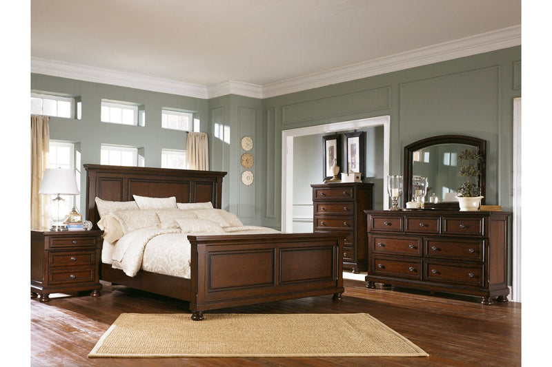 Porter Rustic Brown Queen Panel Bed - Gate FurnitureQueen Bed