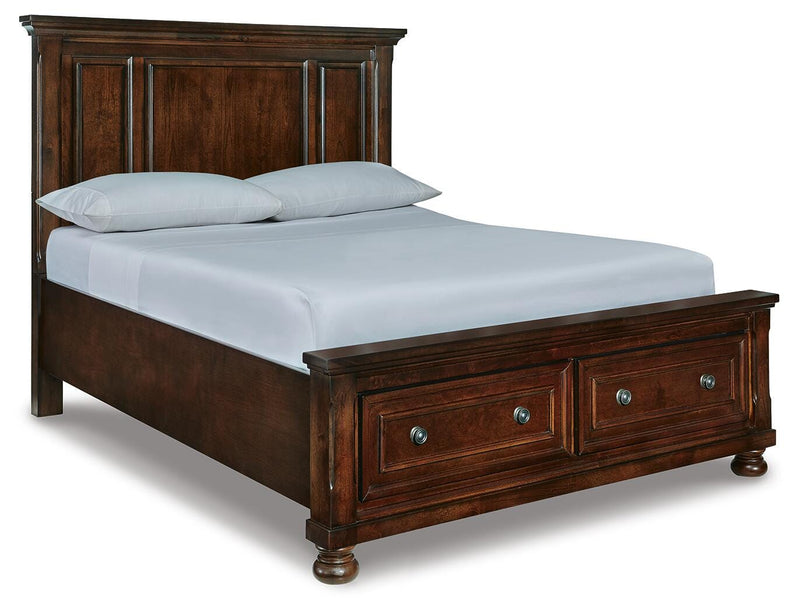 Porter Rustic Brown Queen Panel Storage Bed - B697B42