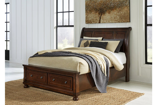 Porter Rustic Brown Queen Sleigh Bed - Gate FurnitureQueen Bed