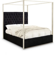 Porter Velvet King Bed Black - Gate FurnitureKing Bed