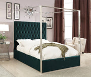 Porter Velvet King Bed Green - Gate FurnitureKing Bed
