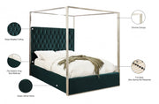 Porter Velvet King Bed Green - Gate FurnitureKing Bed