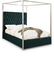 Porter Velvet Queen Bed Green - Gate FurnitureQueen Bed