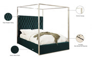 Porter Velvet Queen Bed Green - Gate FurnitureQueen Bed