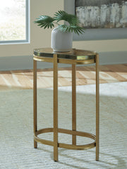 Porterville Gold Finish Accent Table - A4000716