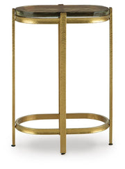 Porterville Gold Finish Accent Table - A4000716