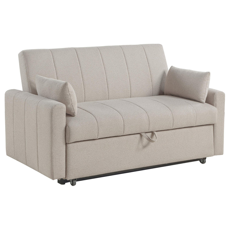 Portland Boucle Upholstered Sleeper Sofa Bed Latte - 350142
