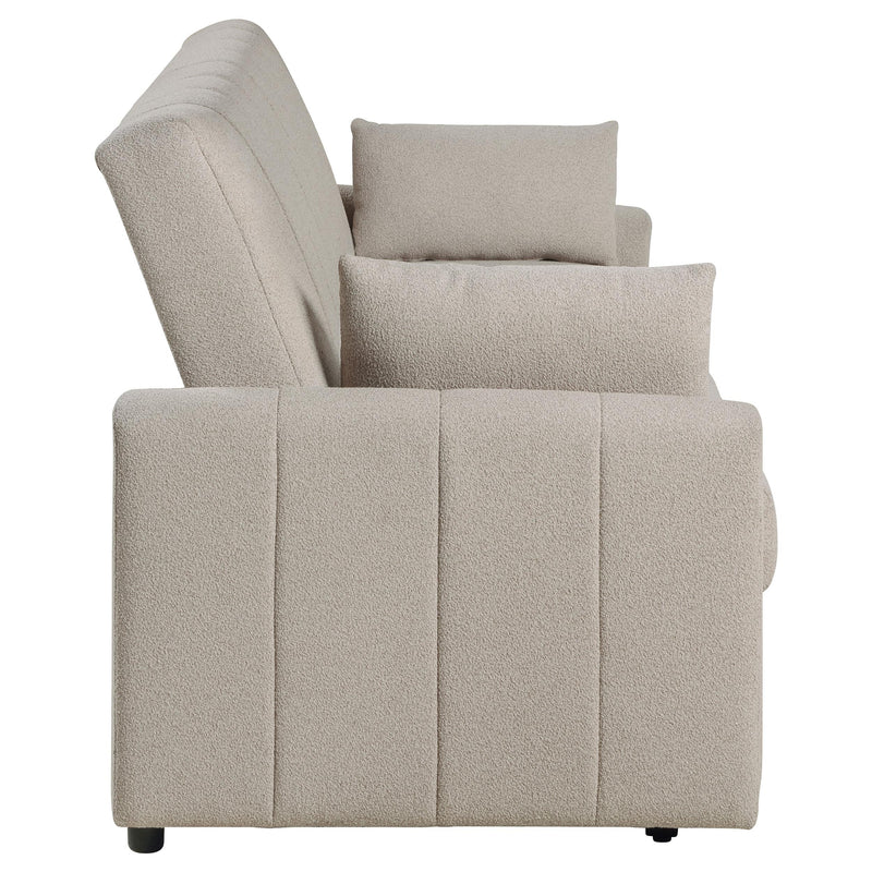 Portland Boucle Upholstered Sleeper Sofa Bed Latte - 350142