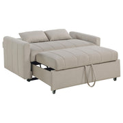 Portland Boucle Upholstered Sleeper Sofa Bed Latte - 350142