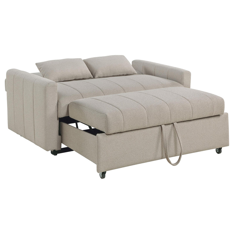 Portland Boucle Upholstered Sleeper Sofa Bed Latte - 350142