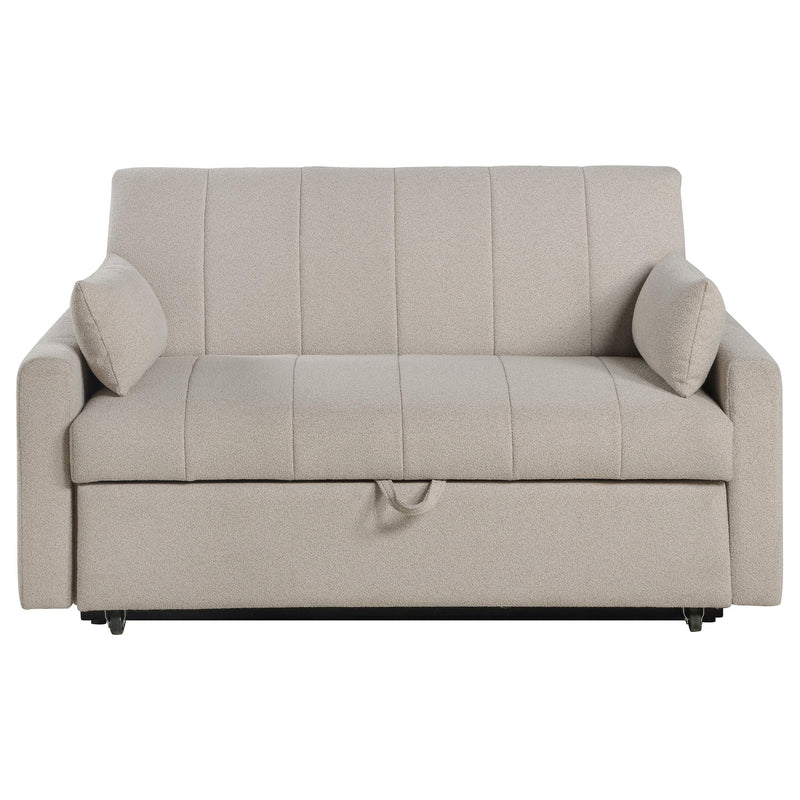 Portland Boucle Upholstered Sleeper Sofa Bed Latte - 350142