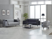 Porto Convertible Loveseat in Black - 200-SIM-POR-VELVET412-2