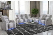 U8000 Grey Pwr Rec Sofa/Pwr Con Rec Loveseat/Pwr Recliner W/Phr - U8000-GREY P2-PRS/PCRLS/PR