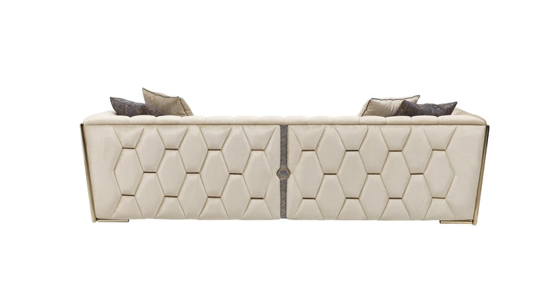 Prag 101" Wide Tuxedo Arm Sofa - Gate FurnitureSofas