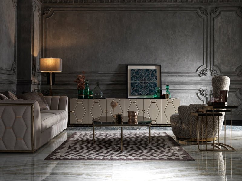 Prag 101" Wide Tuxedo Arm Sofa - Gate FurnitureSofas